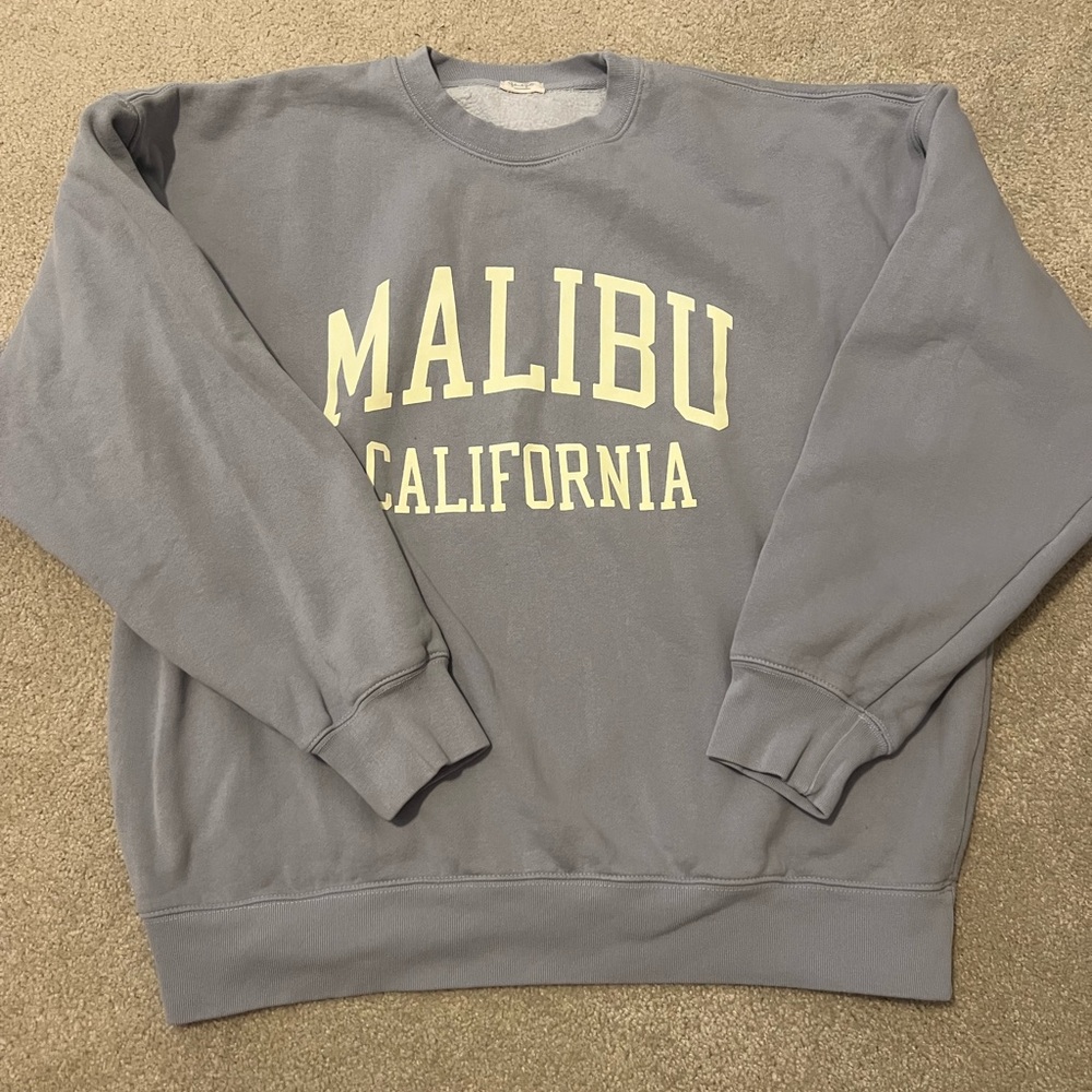 PacSun Gray Crewneck Malibu Sweatshirt